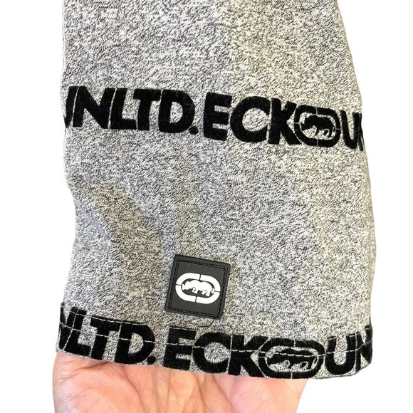 Vtg Ecko Unltd Y2K 90s Hoodie Hip Hop Streetwear Grunge Skater Gray Sz Medium - Picture 3 of 9